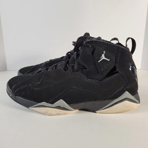 Air Jordan TRUE FLIGHT Black Cool Grey High Top Sneakers Men Size 12.5 - Picture 4 of 14